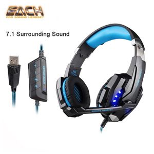 Jedel Casque Gamer Lumière LED RGB Stéréo ,USB avec Micro Pour PC, PS4,  XBOX+Sticker à prix pas cher