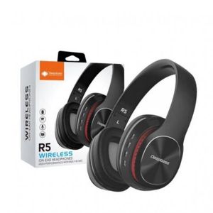Deep Bass R5 Casque ecouteurs sans fil bluetooth 5.0 Stereo Support Carte TF 3,5 mm AUX IN -FM avec microphone