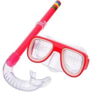 Masque de natation anti-buée en plastique avec sangle de tête ajustable et tuyau pour une respiration en toute sécurité pour enfants