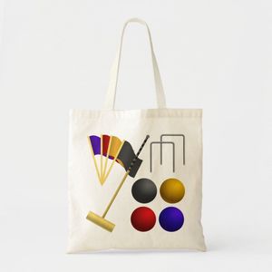 Croquet tote bag game Unique, haute qualité