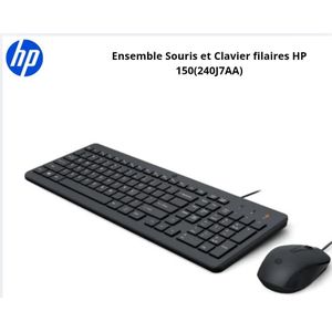 Hpe Ensemble Clavier et Souris Filaires 150 – Noir(240J7AA)