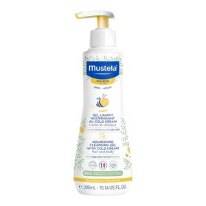 Mustela Gel Lavant Nourrissant au Cold Cream - Corps et Cheveux Bébé - Peau Sèche -