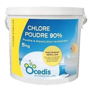 Ocedis Chlore Poudre 90% - Traitement Régulier Piscine - Dissolution Immédiate