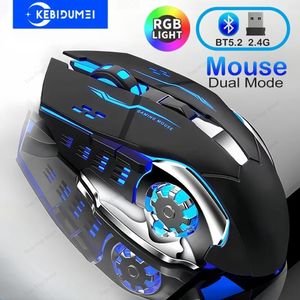 ماوس ألعاب لاسلكي بدقة 3600 نقطة في البوصة، مزود بتقنية بلوتوث 5.2، وضع إضاءة RGB مزدوج، بتردد 2.4 جيجاهرتز، قابل لإعادة الشحن، تشغيل صامت لأجهزة الكمبيوتر المحمولة
