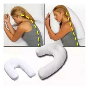 Oreiller en coton blanc pour dormeur latéral, appui-tête Trav