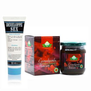 قطعتان - كريم تأخير القذف DeveloppeSex + معجون Epimedium THMRA عسل Macn لتعزيز للرجال
