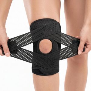 ANAMPION Genouillère avec Stabilisateurs Latéraux – Soutien Ligamentaire Réglable pour Douleurs au Genou, Ménisque, ACL/MCL & Arthrose (Unisexe, Noir)