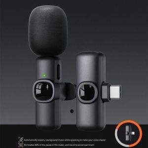 Micro-Cravate Sans Fil Professionnel avec Réduction de Bruit – Mini Microphone Type-C pour Android, Idéal pour Enregistrements Vidéo & Podcasts