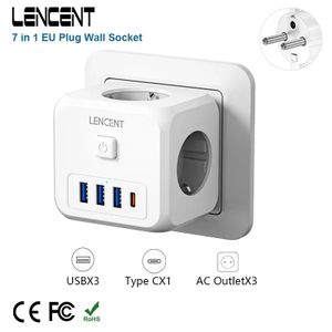 Lencent Prolongateur de prise murale avec 3 prises AC, 3 ports USB, 1 type  C à prix pas cher