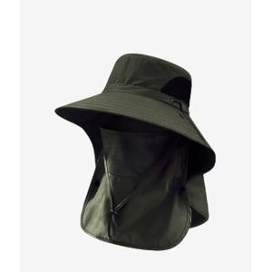 hapeau de soleil unisexe d'été, Chapeau de soleil à large bord respirant, Chapeau de pêche avec filet anti-moustiques pour l'extérieur, Cadeau idéal