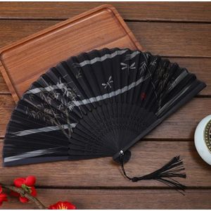 Éventail ventilateur pliable en tissu de soie chinois