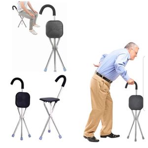 Canne de marche pliante et réglable 2 en 1 avec siège intégré – Canne de marche avec siège portable stable et antidérapant – Légère et robuste, supporte jusqu'à 100 kg – Idéale pour les seniors, les voyages et l'attente