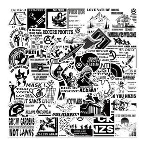 50pcs Anti Fascist Be Kind No War Stickers