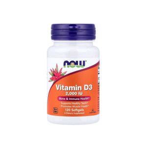 Now Foods Vitamine D3, 2000 UI, 120 capsules à enveloppe molle