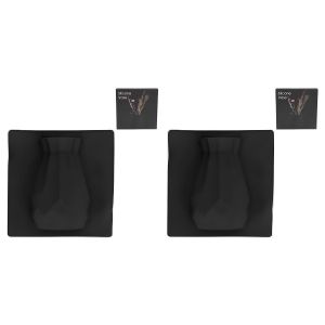 Vase - Silicone - Décoration Murale - Noir 15 Cm