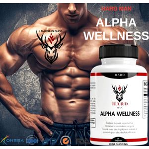 Alpha wellness 30 Capsule, Restaure vigueur et vitalité, Augmente l'endurance et les performances, Boost d'énergie quotidien. 500mg