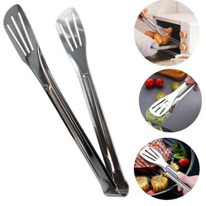 Pince Alimentaire Professionnelle en Inox – Ustensile de Cuisine Résistant à la Chaleur pour Viande, Salade, Pain et Pâtisserie
