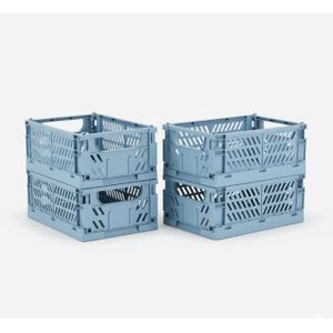 مجموعة من 4 سلال قابلة للطي - عملية وصديقة للبيئة - 3.2 لتر