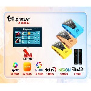 Alpha Récepteur Satellite ALPHASAT avec 7 abonnements et wifi integré edition limité 2025