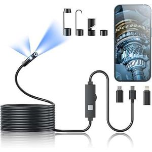 Caméra Endoscope 3-en-1 USB Type-C – Caméra Inspection Flexible avec LED pour Android PC