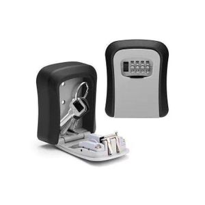 Boîte de verrouillage à clé avec mot de passe, Boîte à clés pour l'extérieur, boîte à code décorative, boîte de stockage à clés