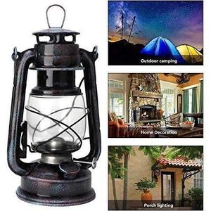 Lanterne Vintage portable rechargeable, lampe de camping, luminaire décoratif pour jardin, cour, Camping