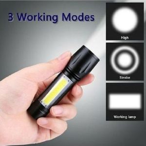 P70 LAMPE DE POCHE LED Torche télescopique Zoom USB Rechargeable