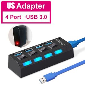 Hub USB 3.0 Multiprise Multi 3 Ports USB Multiple avec Boutons Individuels