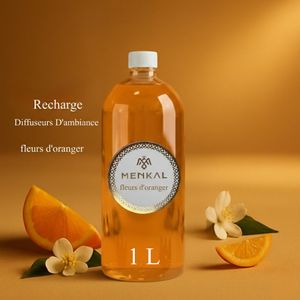 Menkal Parfums Recharge Diffuseur D’ambiance 1 L Fleur d’Oranger