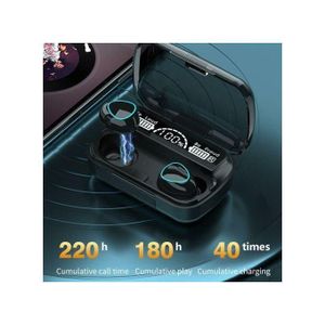 Écouteurs Sans Fil M10 TWS Bluetooth 5.1 – Boîtier de Charge Powerbank – Waterproof