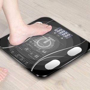 Balance de pesée pour salle de bain, balance électronique intelligente, balance de bain LED, balance numérique domestique, 180 kg/400 lb - Pèse-personne électronique intelligent pour la graisse corporelle à domicile