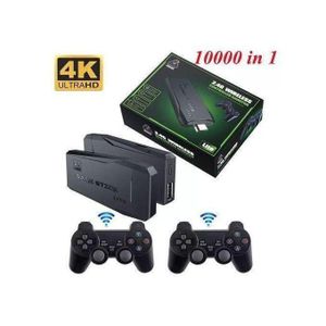 ???? Mini Console 4K Noire – 10 000 Jeux Nostalgie avec Manettes 2.4G