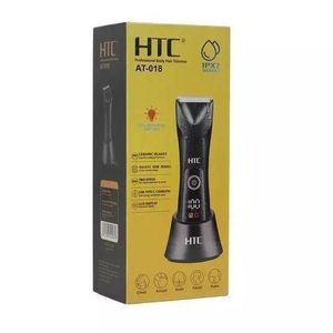 HTC AT-018 Tondeuse Corporelle Étanche Sans Fil 2 Vitesses – Rasoir de Précision avec Base de Charge pour Homme et Femme