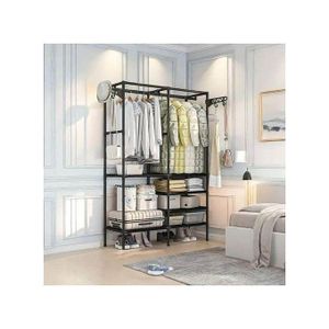 Armoire penderie ouverte moderne avec étagères de rangement