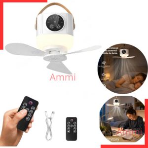 Ventilateur de camping portable avec lumières, ventilateur plafond LED, ventilateur de plafond portable avec chargement USB, lampe suspendue et  ventilation, Ceiling Fan Light