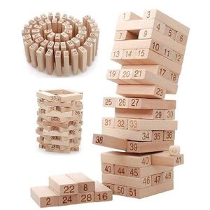 Jeu Jenga en bois grande taille 54 piéces