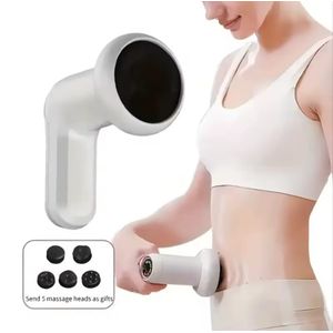 Masseur Anti-Cellulite 5 en 1 Pistolet Fascia Portable Cou Taille Épaule Percussion Profonde Brûleur de Graisse Masseur Musculaire 