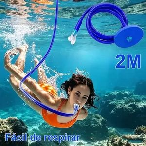 Tuba de Plongée 2M en Silicone avec Valve Respiratoire Étanche pour Snorkeling