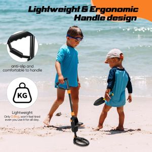 Détecteur de Métaux pour Enfants Kit d’Aventure et Découverte Léger Réglable Facile à Utiliser en Extérieur