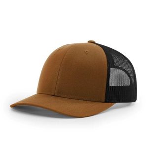 Casquette de camionneur simple à six panneaux Marron tabac