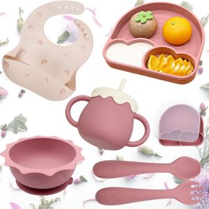 Minikoioi Set Bébé En Silicone: Assiette Bavoir Cuillère – Vert au Maroc -  Baby And Mom