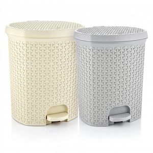 Poubelle de Salle de Bain à Mécanisme de Pédale - 10L