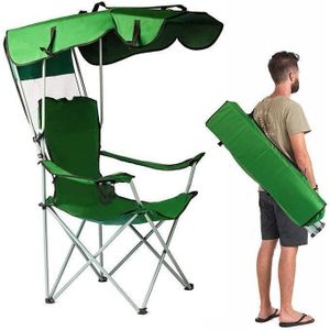 General Chaise pliante avec parasol pour le camping et la mer