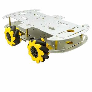 Kit Chassis métallique pour robot 4WD à roues omnidirectionnelles