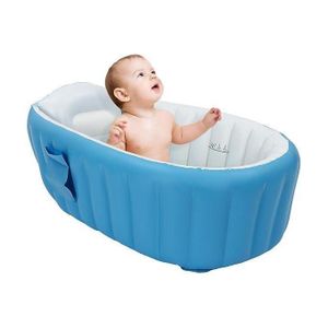 Baignoire Bébé gonflable 0-3 Ans, sécurité certifiée et pliable - Bleu