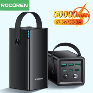 ROCOREN Power bank Portable à Charge Rapide 67.5W 50000 mAh grande capacité
