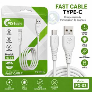 Cable  FD-Tech FD-03 Charge Type-C 1M – Charge & Synchronisation Data