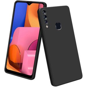 Coque Samsung Galaxy A20s Noir en Silicone Liquide – Protection Antichoc et Anti-Rayures