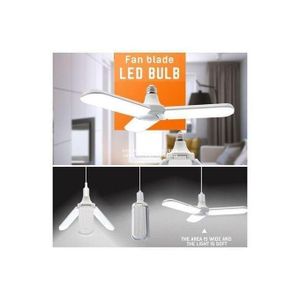 Lame de ventilateur pliable LED Ampoule lumineuse pour le jardin du couloir intérieur extérieur