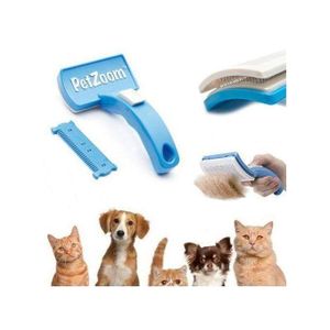 Brosse Auto-Nettoyante Bleue PetZoom Animaux
